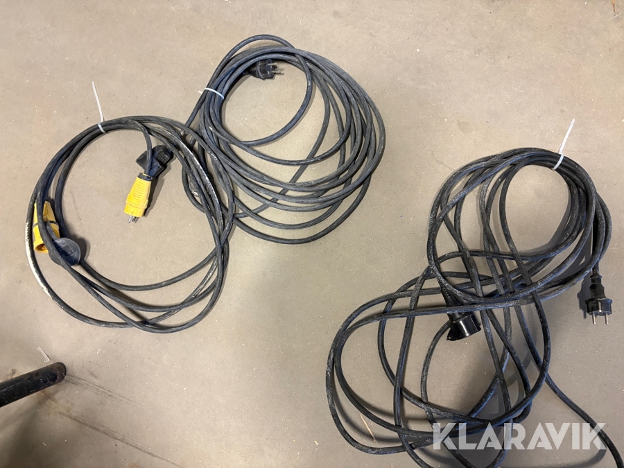Förlängningskabel 2x 5m 1x10m