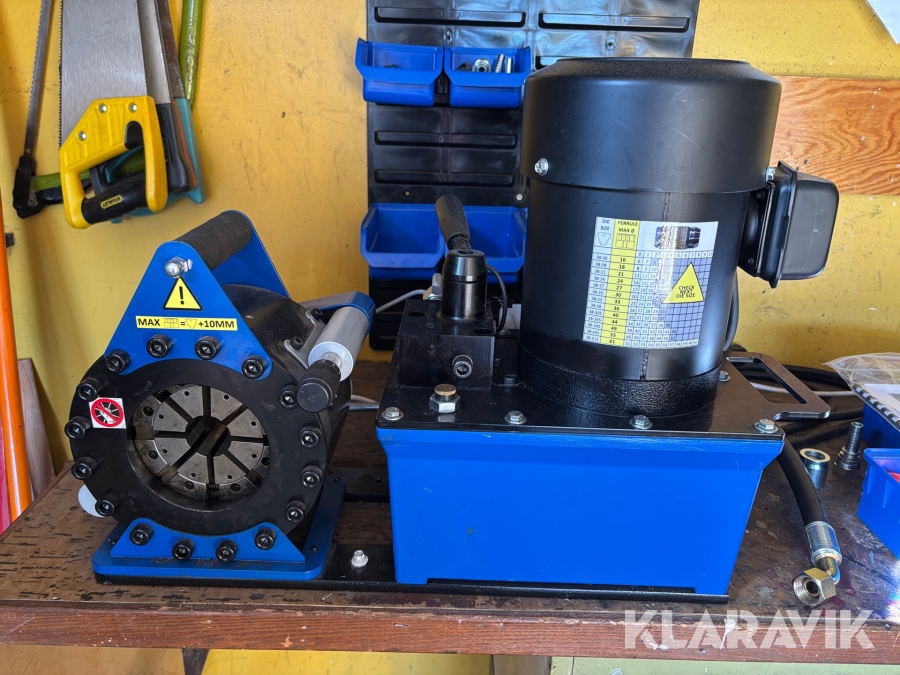 Hydraulisk slangpress D-Hydro SM 25L AC med kopplingar och slang