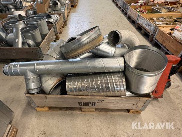 Parti med ventilationsdelar Diverse blandade Ventilationsrör