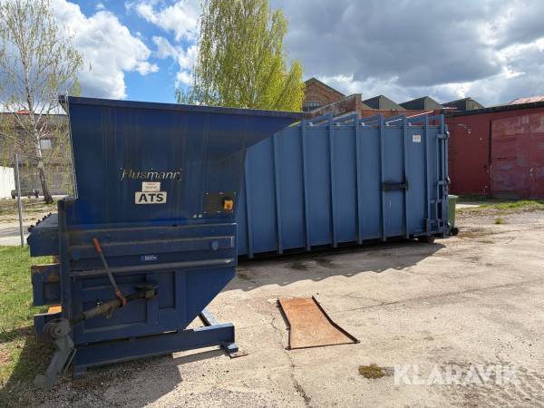 Avfallskomprimator Husmann ST-AN med container