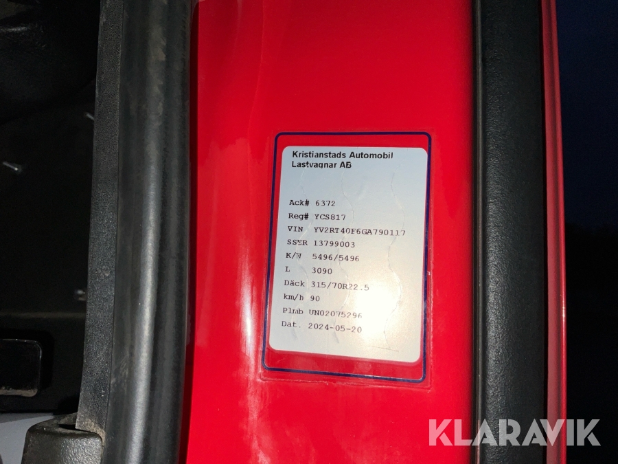 Lastbil med kran Volvo FH 500