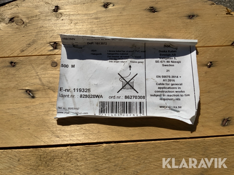Kabeltrummor med diverse kabel 13st
