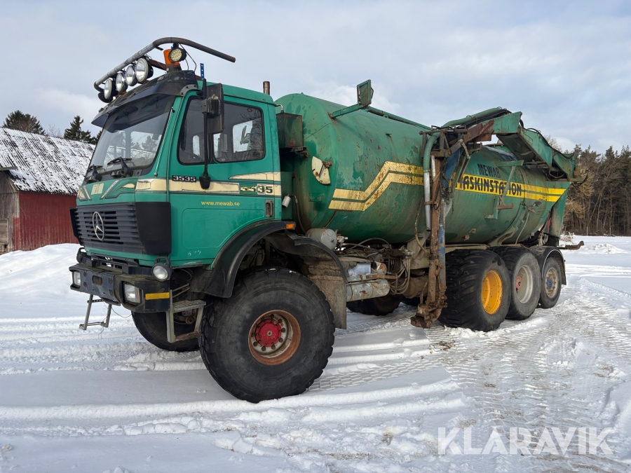 Självgående gödseltunna Mercedes-Benz 2635A 6wd, 20m3, kran med cobra pump