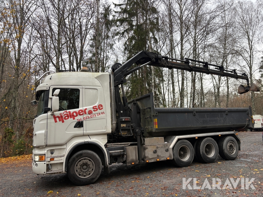 Kranväxlare Scania R480 8x4 med Hiab kran & växlare