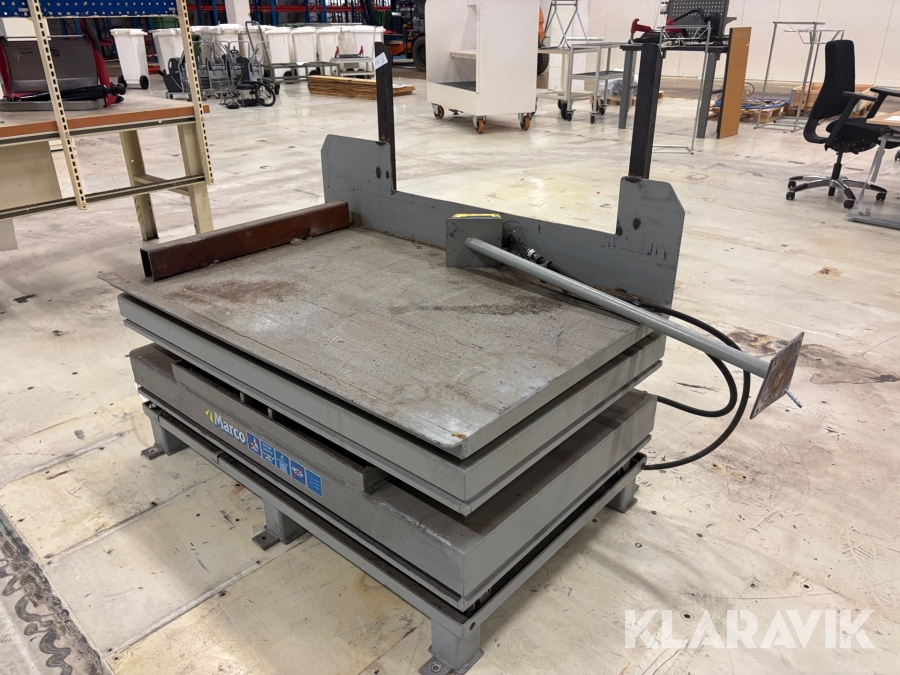 Lyftbord Marco 1000kg med vändskiva
