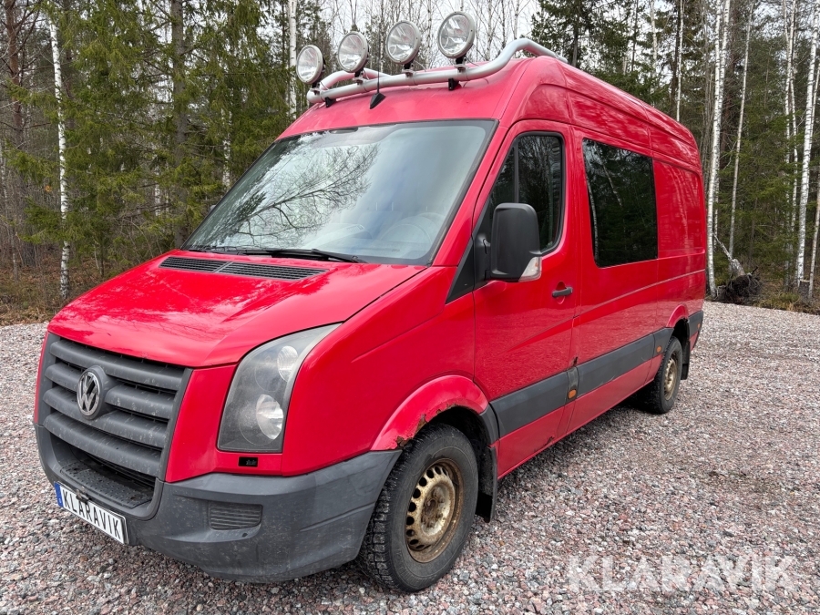 Skåpbil 6-sitsig Volkswagen Crafter med verkstadsinredning