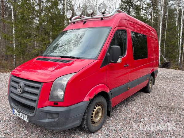 Skåpbil 6-sitsig Volkswagen Crafter med verkstadsinredning