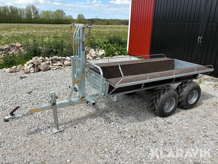 Timmervagn till atv Leja Proffs med insatsflak och kran