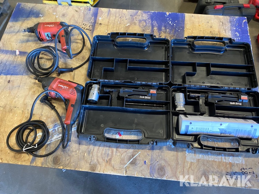 Skruvdragare 2st och Skruvautomat 2st Hilti / Quik drive SD 2500 / SD 5000 / QD Pro 51E Eldriven