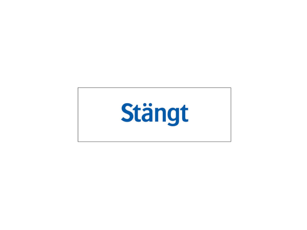 Informationsskyltar Systemtext Stängt, 210 × 74 mm, 17 st