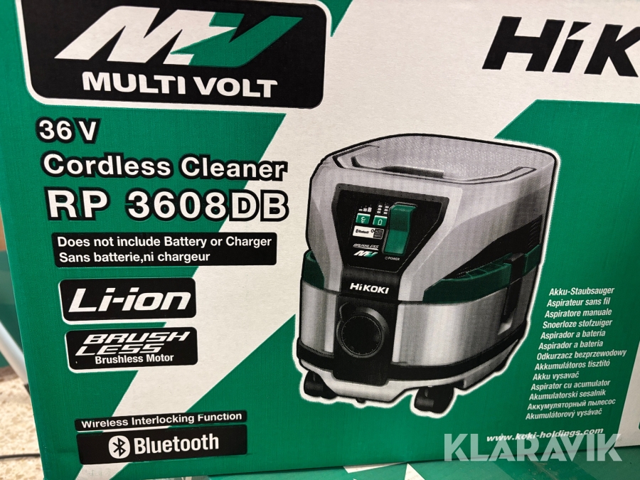 Batteridriven dammsugare Hikoki RP 3608DB 36v