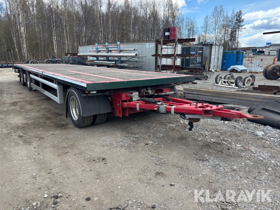 3-axlig kranbilsvagn/godsvagn Närko D3YP13G11