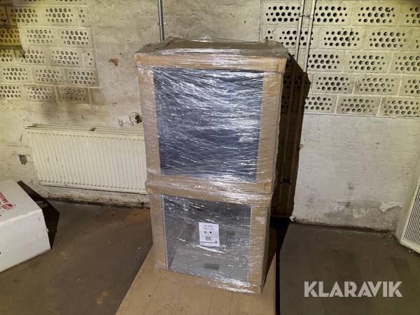 Väggskåp/styrskåp QE-Box 12HE med glasdörr