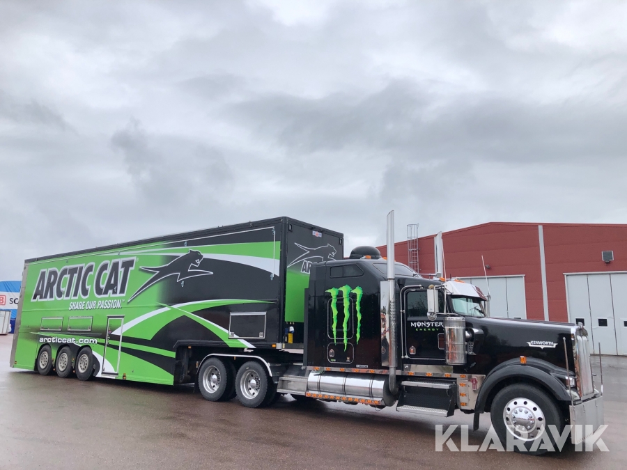 Lastbil Kenworth W900L med trailer