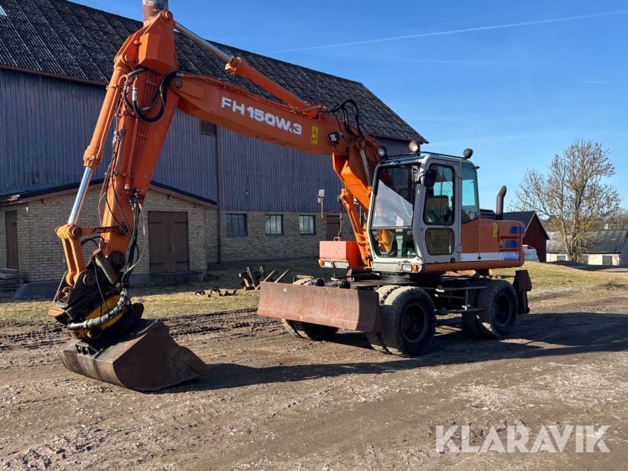 Grävmaskin Fiat Hitachi FH 150W.3 med redskap