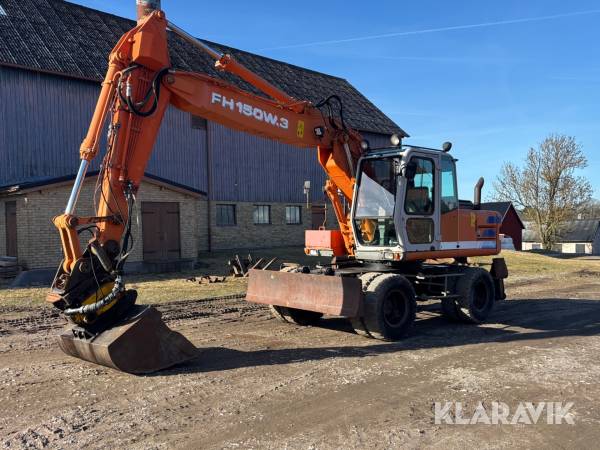 Grävmaskin Fiat Hitachi FH 150W.3 med redskap
