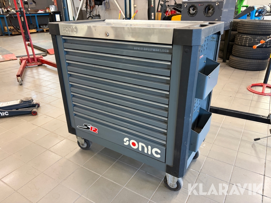 Verktygsvagn Sonic S12 med verktyg