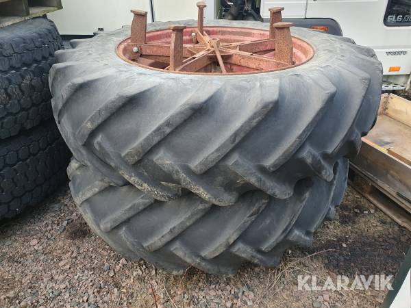 Dubbelmontage till traktor Good Year 18.4-38 Volvo BM