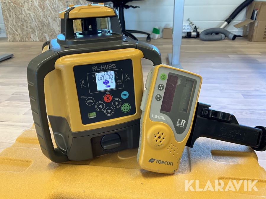 Tvåfallslaser Topcon RL-HV2S kalibrerad