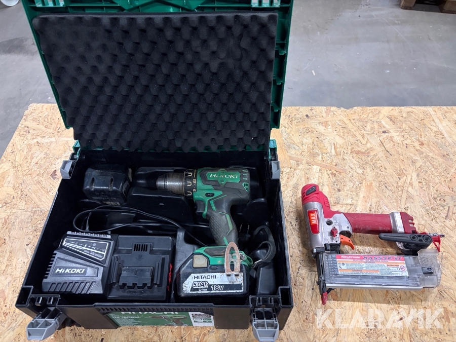 Spikverktyg 1 st, Borrskruvdragare 1 st Max / Hitachi HA 55 SF-ST / DS 18 DBSL