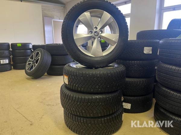 Dubbade vinterdäck med fälg Michelin 225/60R17 4st
