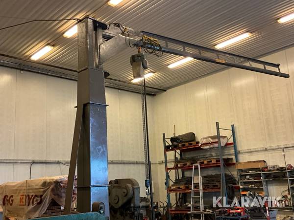 Pekarsvängkran 250kg med kettingtelfer