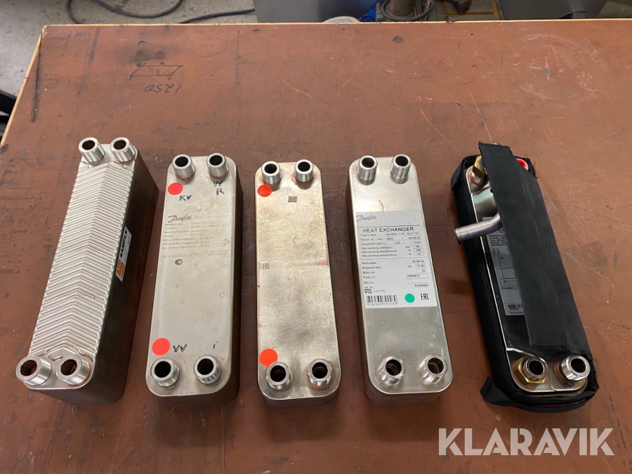 Plattvärmeväxlare 5 st Danfoss/  Alfa Laval / Swep 