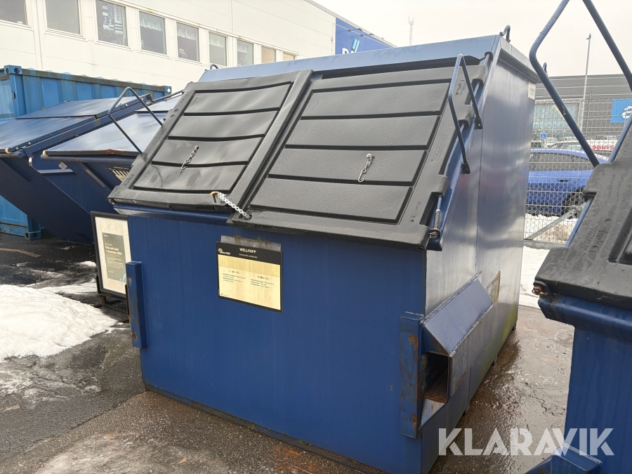 Frontlastarcontainer med luckor
