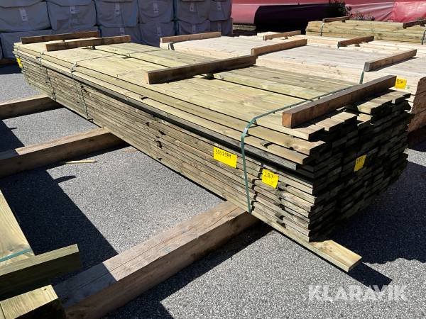 Virkespaket tryckimp räfflad en sida 28x120 676löpmeter