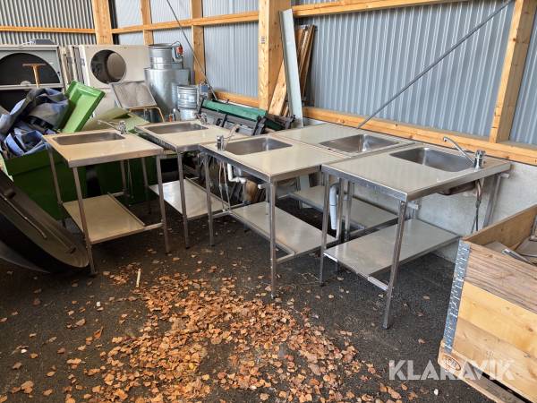Rostfri diskbänk 5st