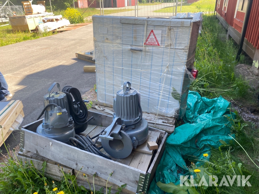 Slampumpar dränkbara Flygt 1445 rpm S1 400 V med styrskåp