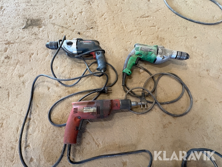 Borrmaskiner Hitachi/Hilti/Bosch - GBM 13-2RF/DV 20B2/TS 13