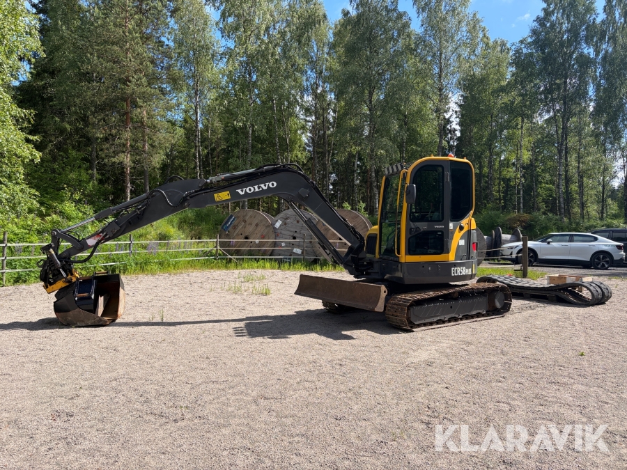 Grävmaskin Volvo ECR58 Plus med tiltrotator & skopor