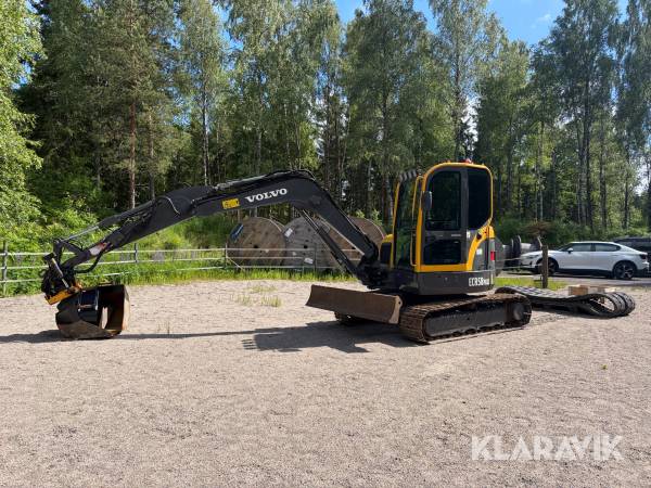 Grävmaskin Volvo ECR58 Plus med tiltrotator & skopor