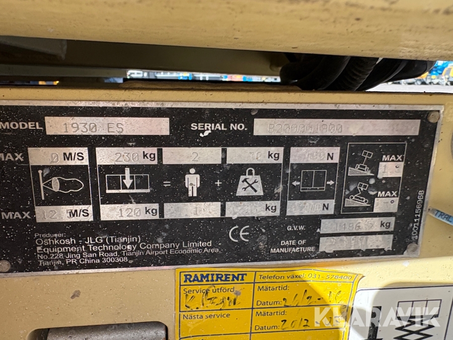 Saxlift JLG 1930ES