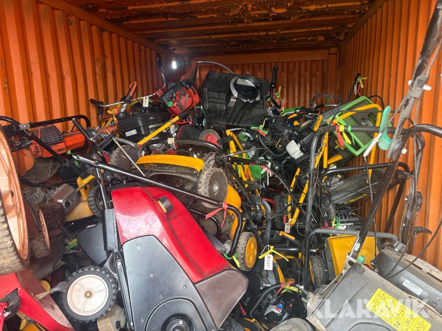 Parti trädgårdsmaskiner reservdelsobjekt