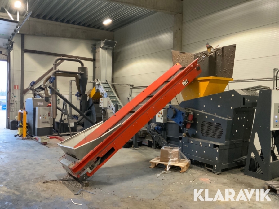 Granuleringsmaskin Turboflex K500 Stokermill Recyckling machinery kabelkranulering med förkvarn