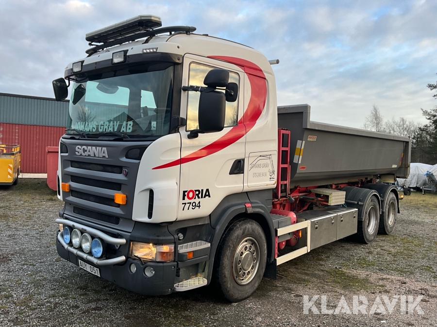 Lastväxlare Scania R500 6x2 med schaktflak