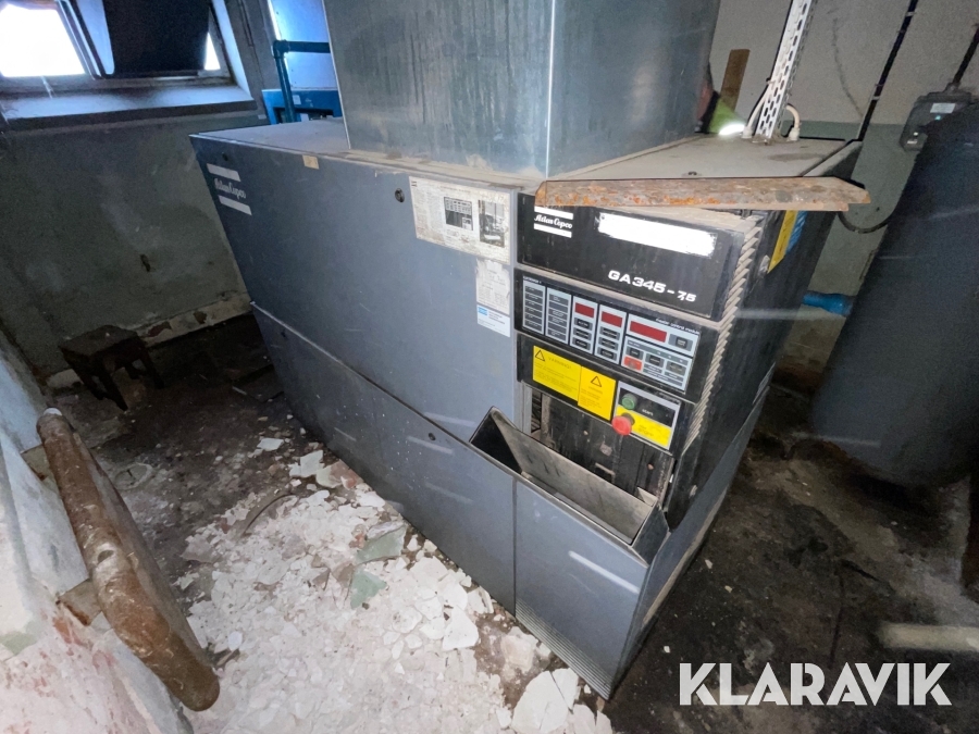 Kompressor Atlas Copco GA 345-7,5 med tillhörande torkutrustning