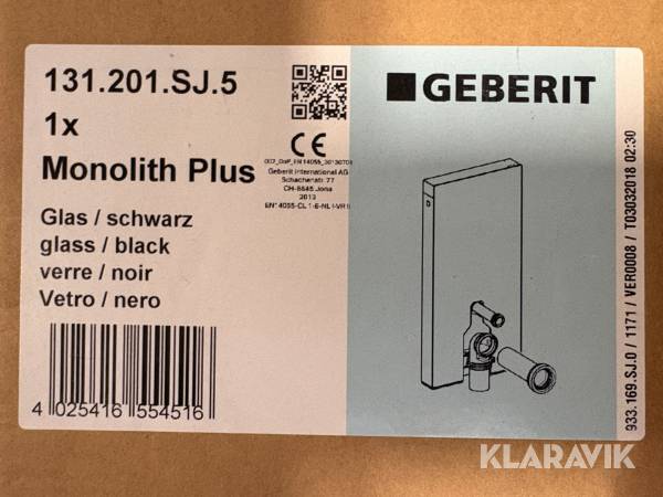 WC innandel GEBERIT 131.201.SJ.5 för vägghängd WC-Stol