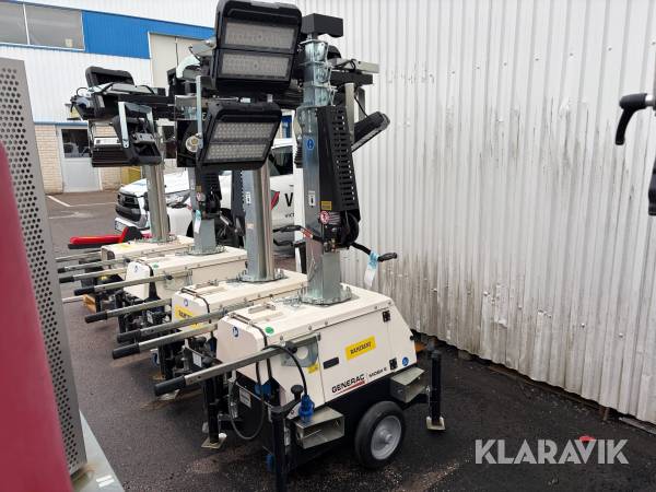 Belysningsmast Generac 7 m (4x185W)