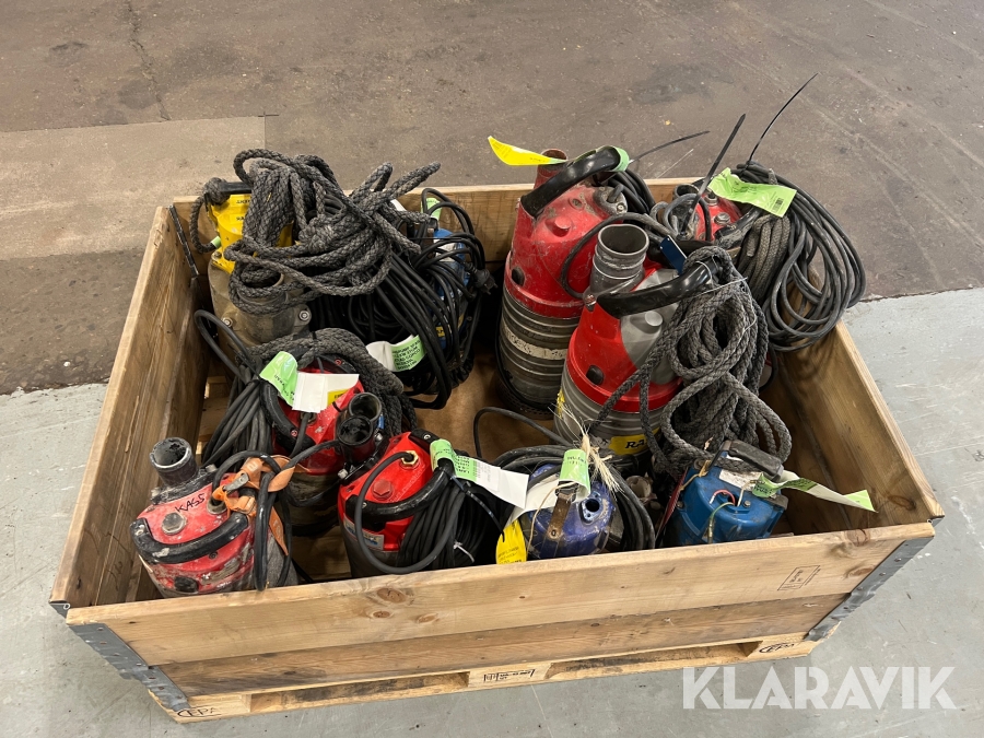 Defekta pumpar Atlas Copco, Grindex, Tsurumi 10st