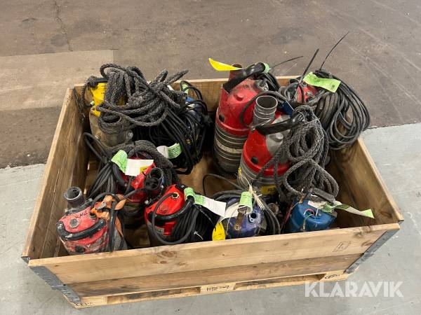 Defekta pumpar Atlas Copco, Grindex, Tsurumi 10st