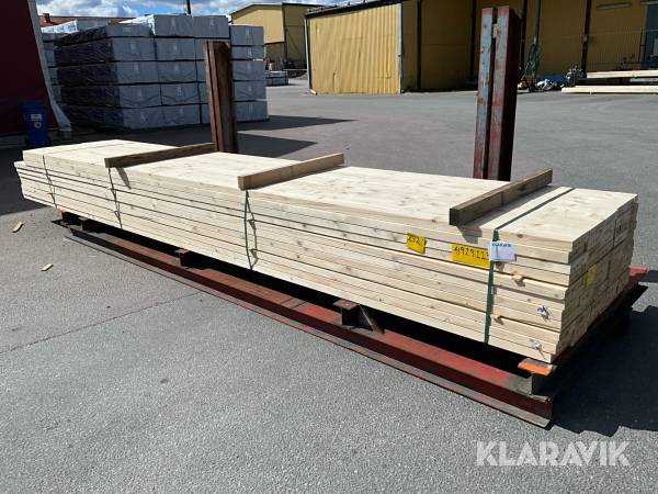 Virkespaket hyvlad regel C 24 45x195 288löpmeter