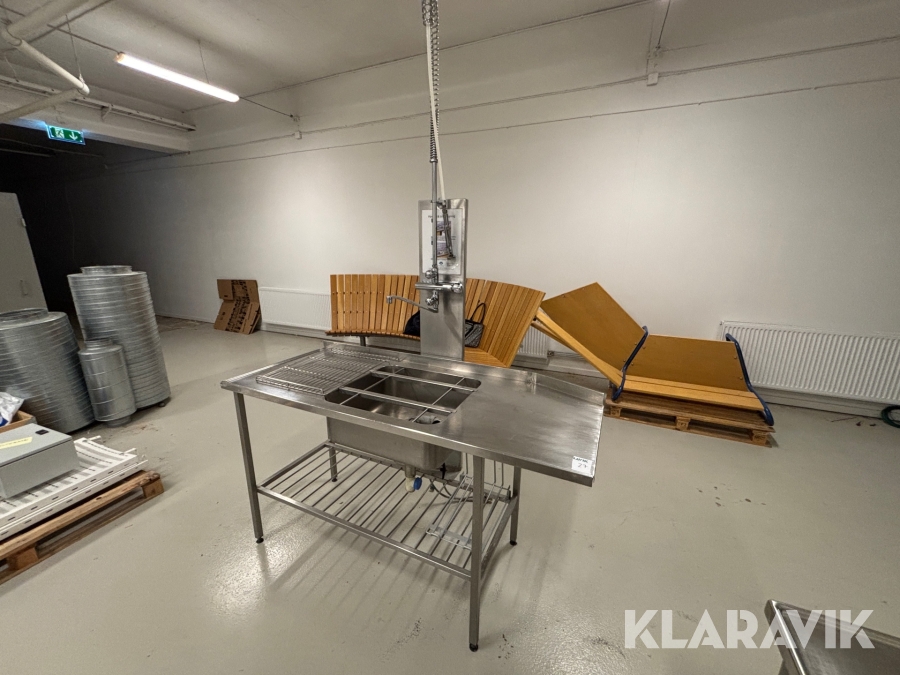 Diskbänk för storkök