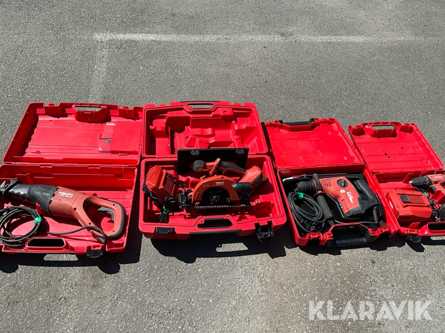 Tigersåg, cirkelsåg, borrhammare, skruvdragare Hilti WSR 1400-PE, SCW 22-A, TE 7-C, SFC 22-A