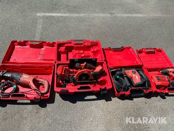 Tigersåg, cirkelsåg, borrhammare, skruvdragare Hilti WSR 1400-PE, SCW 22-A, TE 7-C, SFC 22-A