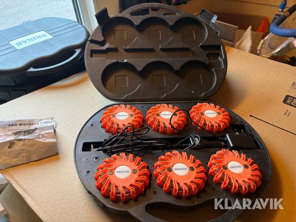 Varningslampor uppladdningsbara 3 st väskor