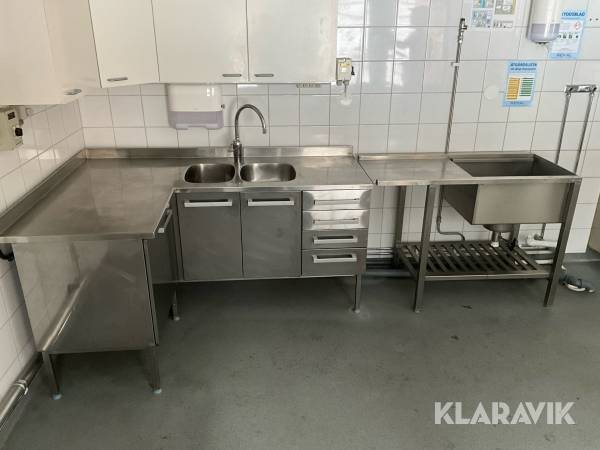 Rostfria diskbänkar Metos fristående