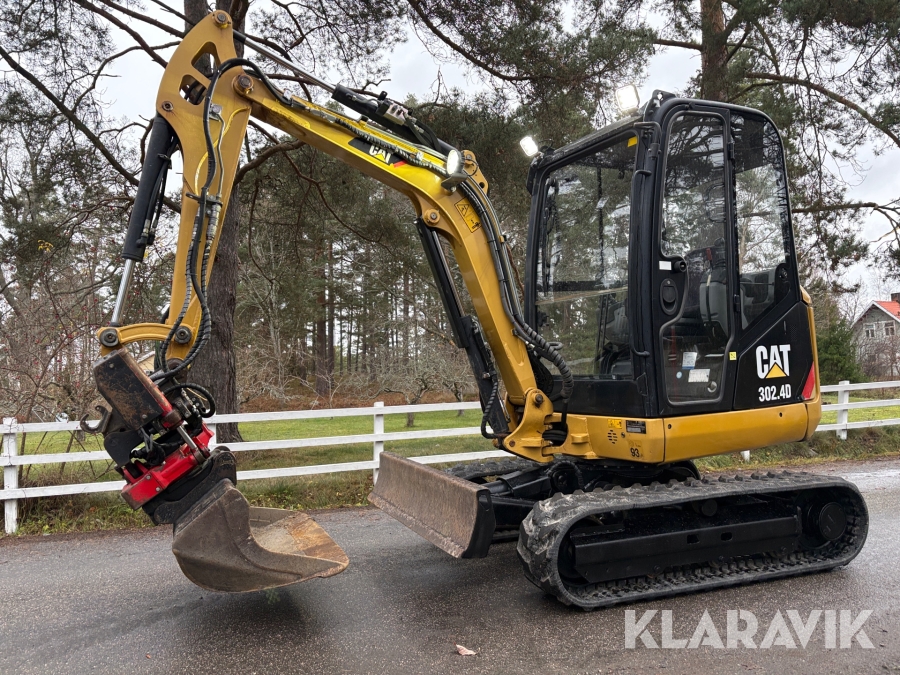 Grävmaskin CAT 302.4D med redskap